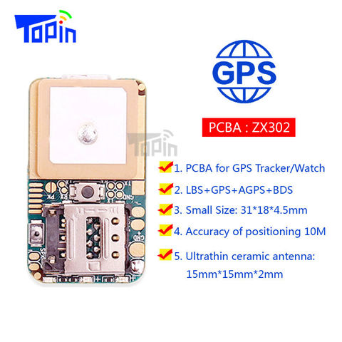 ZX302 Ultra Mini GSM GPS Tracker Locator Real Time Tracking Position Geo-Fence for Children Pets Car Vehicle DIY Modify PCBA Hot ► Photo 1/6