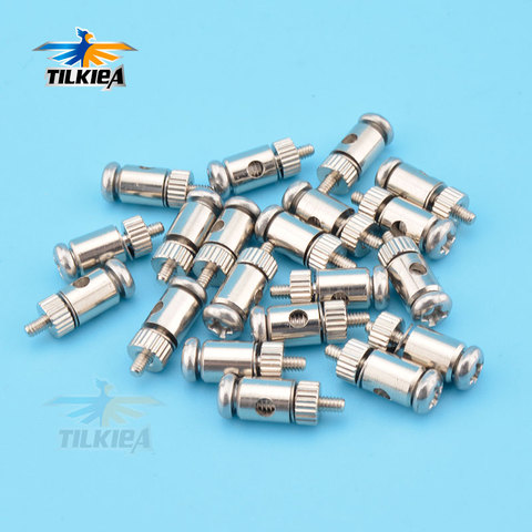 10/100pcs High Quality RC Air Plane Push Rod Linkage Stoppers Servo Connectors  D2.0mm Pull Rod Servo Connection ► Photo 1/6