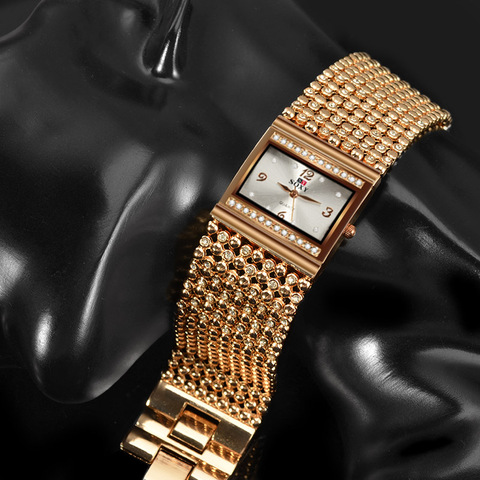 Luxury Women's Watches Rhinestone Bracelet Watches For Women Rose Gold Watch Ladies Stainless Steel Quartz Clock reloj mujer ► Photo 1/4