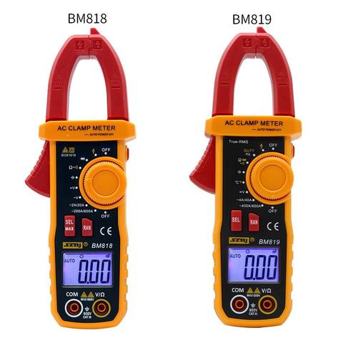 SZBJ BM818 BM819 Ammeter ACV/DCV ACA Auto Range Measurement of large capacitance NCV Digital clamp meter ► Photo 1/6