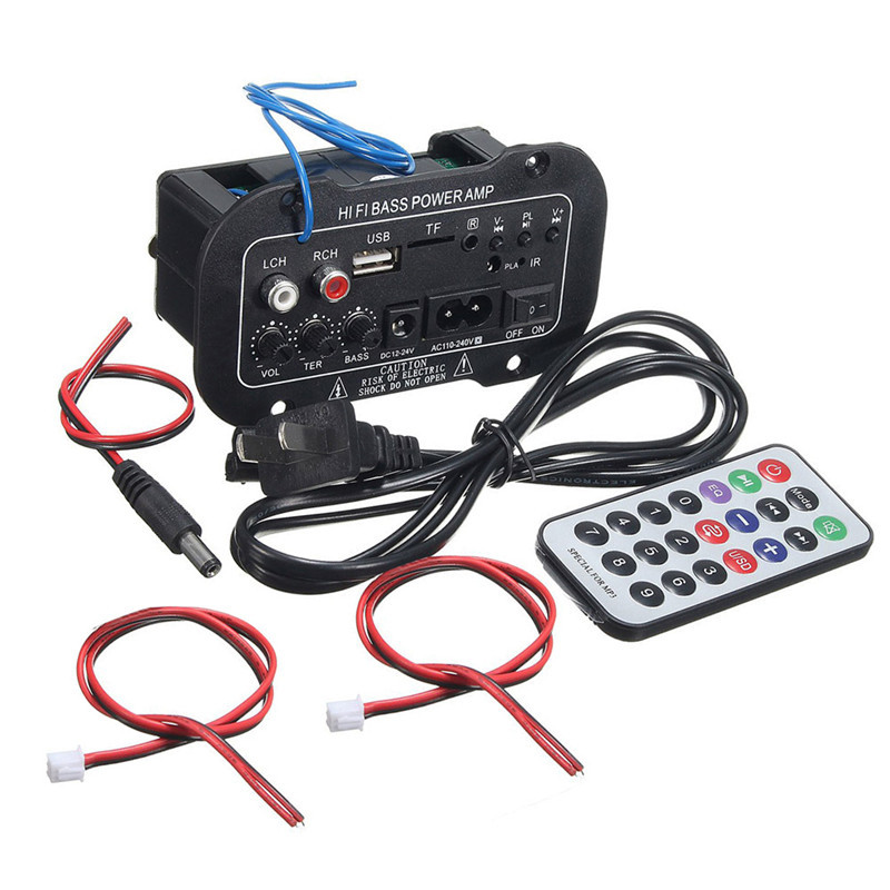 Hi-Fi Bass Tuning 12V Mini Auto Car Stereo Amplifier 2 Channel Audio Subwoof  fu 
