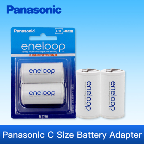 Panasonic Eneloop Battery Converter Tube Adapter AA Batteries Change to Size C Batteries BQ-BS2E/2BC ► Photo 1/4