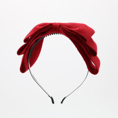 2022 New winter velvett 3 layor bow elegant headband fashion children hairband hair accessories OEM ► Photo 1/6