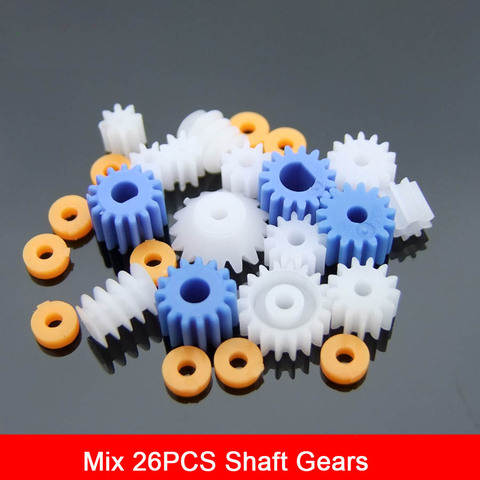 Sample Selling Kit ABS Plastic Gear Kit Motor Gears Mixed 16 pcs Different Gears DIY Toy Robot Motor Model Gearbox Accessories ► Photo 1/1