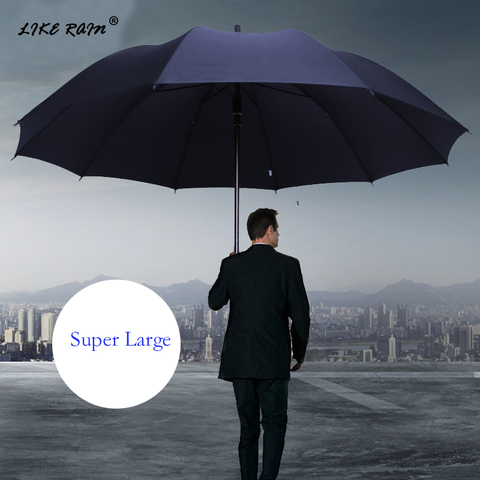 LIKE RAIN Super Large Folding Umbrella Rain Women Windproof Sunny And Rainy Paraguas Male Double Whole Family Umbrellas UBY28 ► Photo 1/6