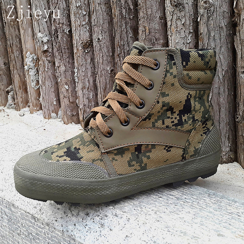 new men canvas army bot camouflage boots tactical boots combat high marine anti-skid breathable rubber bots  jungle boots ► Photo 1/1