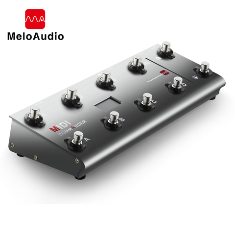 MIDI Commander Guitar Portable USB Midi Foot Controller With 10 Foot Switches 2 Expression Effect Pedal Jacks 8 Host Presets ► Photo 1/6
