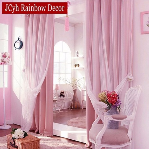 Korean Style Blackout Curtains+voile Curtains For Living Room Bedroom Sheer Curtains For Window Curtains And Tulle Drapes Panels ► Photo 1/6
