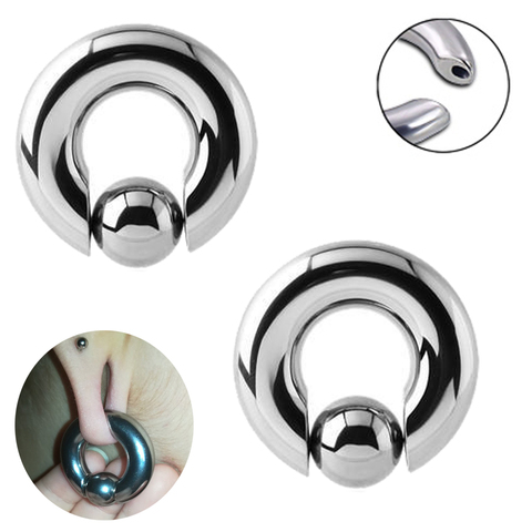 1PC Stainless Steel Captive Bead Ear Lip Nipple Nose Piercing Plug & Tunnel Jewelry BCR Nose Ring Closure Nipple Body Piercing ► Photo 1/6