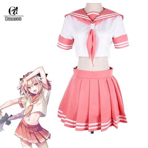 ROLECOS Fate Apocrypha Cosplay Costume Astolfo Uniform Cosplay FGO School Pink Uniform for Girl Fate Grand Order Costume Women ► Photo 1/6