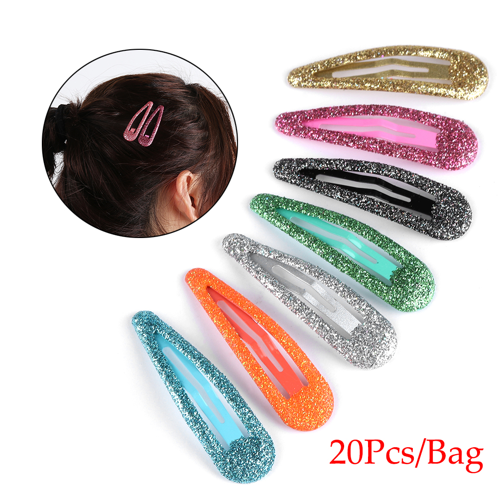 20 Pcs,snap Clips,colored Snap Clips,glitter Hair Clips,girl Snap Clip,baby  Snaps Clip,metal Snap Clip,pink Snap Clip,hair Snap Clips. 