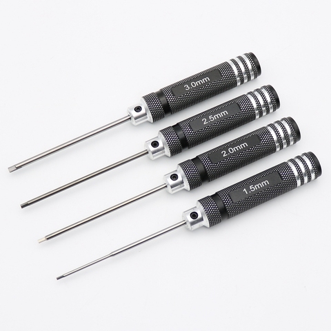 4Pcs 1.5/2/2.5/3.0mm Black Hex Drivers Allen Wrench Repair Tool Set for RC Cars ► Photo 1/6
