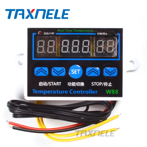 W88 12V 24V 220V 10A Digital LED Temperature Controller Thermostat Control Switch Microcomputer Thermometer Thermoregulator ► Photo 1/1