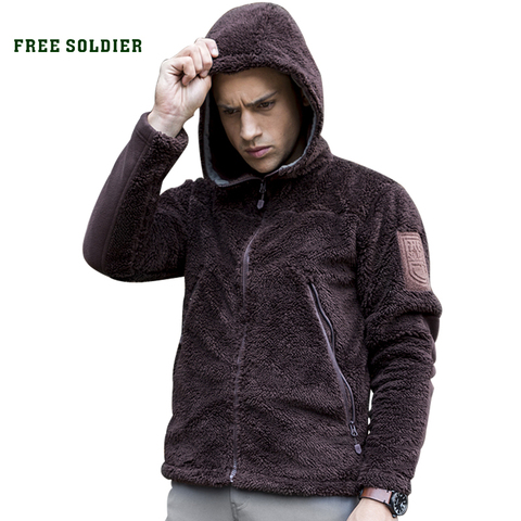 FREE SOLDIER outdoor tactical sweatshirt with fleece out,heat-preserving outerwear,camping,hiking jacket ► Photo 1/6