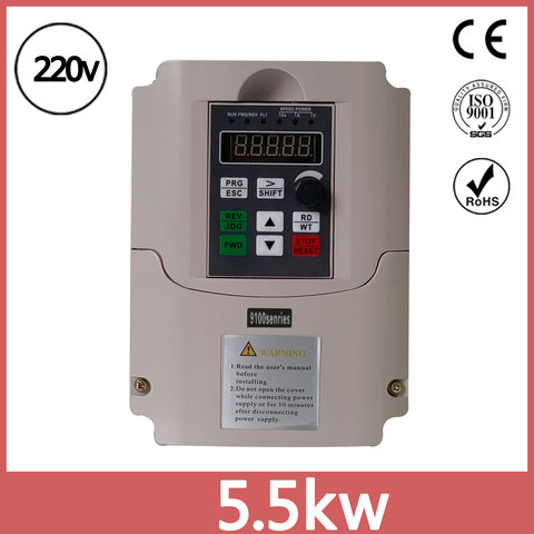 5.5kw/4kw/2.2kw 220v AC Frequency Inverter Output 3 Phase 650HZ ac motor water pump controller /ac drives /frequency converter ► Photo 1/5