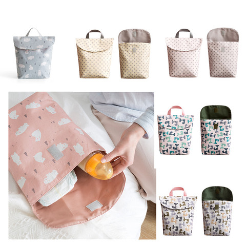 Baby Diaper Bags Maternity Bag Waterproof Wet Cloth Diaper Backpack Reusable Diaper Cover Dry Wet Bag for mom baby care ► Photo 1/6