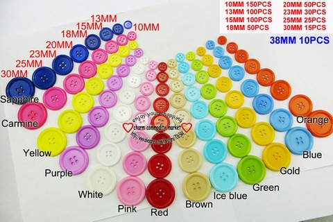 10MM~38 MM colors Dyed Plastic shirt buttons decoration coat boots sewing clothes accessory brand garment button P-112 ► Photo 1/6
