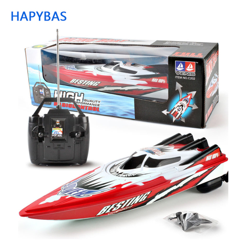4 channels RC Boats Plastic Electric Remote Control Speed Boat  Twin Motor Kid Chirdren Toy ► Photo 1/5
