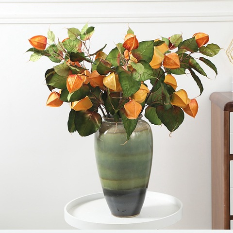 Artificial Flower Fake Physalis Peruviana Cape gooseberry Home Party Office Store Decorations-3PCS ► Photo 1/4