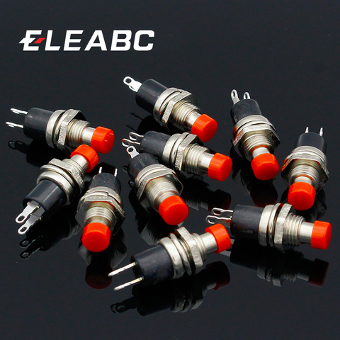 10pcs  NO Normally Open Mini Momentary Spring Return Push Button Switches Red ► Photo 1/4