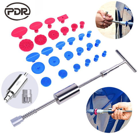 PDR Tools Reverse Hammer Paintless Dent Repair Tool Set Dent Puller Slide Hammer Glue Tabs Suction Cup for Dent Remove ► Photo 1/6