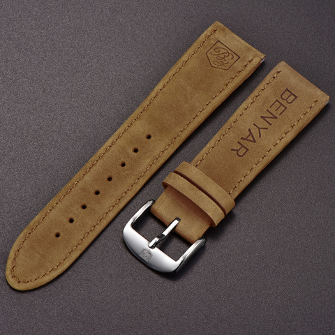 Original BENYAR Watchbands Leather Strap For BY-5102M Watch Band Width 22mm for BY-5104M ► Photo 1/4