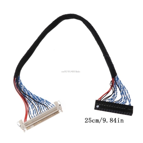 Hooks LVDS Cable D8 FIX-30P-D8 FIX 30 Double Pins 2ch 8bit 1.0mm Pitch 250mm 500mm 17-21inch LCD Display Panel Screen Controller ► Photo 1/5
