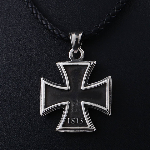 Steel soldier stainless steel classic  cross pendant necklace popular for Germany unique men jewelry ► Photo 1/2