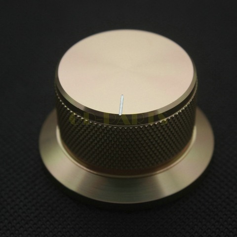1PC 44*25mm Golden Anodized CNC Machined Solid Aluminum Potentiometer Control Knob For DAC CDPlayer Amplifier Speaker Volume ► Photo 1/4