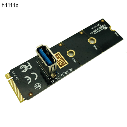 NGFF M.2 to PCI-E X16 Slot Transfer Card Mining Pcie Riser Card VGA Extension Cable ► Photo 1/6