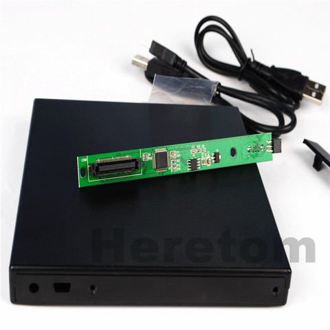 Heretom 12.7mm USB 2.0 External DVD/CD-ROM Case IDE/ PATA to SATA Optical Disk Drive Enclosure For Laptop PC ► Photo 1/6