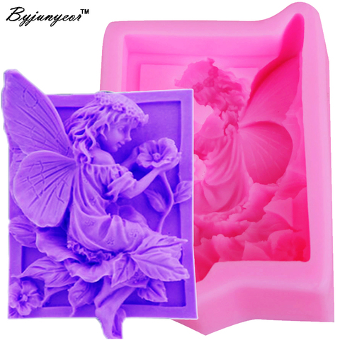 Byjunyeor M154 Flower Fairy UV Resin Soap Silicone Mold Fondant Candle Plaster Crystal Epoxy UV Resin Soft Clay Bake Tools ► Photo 1/6