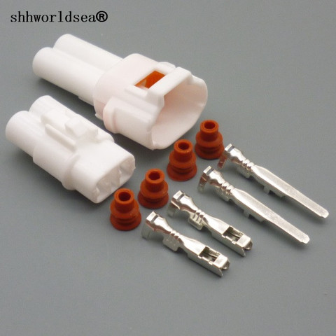 shhworldsea  MT090 2 Pin Female Male White Auto Connector Waterproof Automotive Plug Motorcycle 6180-2181 6187-2171 ► Photo 1/2