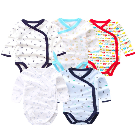 5 PCS/LOT Baby Bodysuits Autumn Newborn 100% Cotton Body Baby Long Sleeve Underwear Infant Jumpsuits Boys Girls Pajamas Clothes ► Photo 1/6