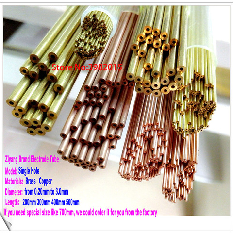 Brass Copper Drilling Electrode Tube Diameter 0.3mm to 1.0mm Length 400mm Single Hole for WEDM Drilling Machine ► Photo 1/6