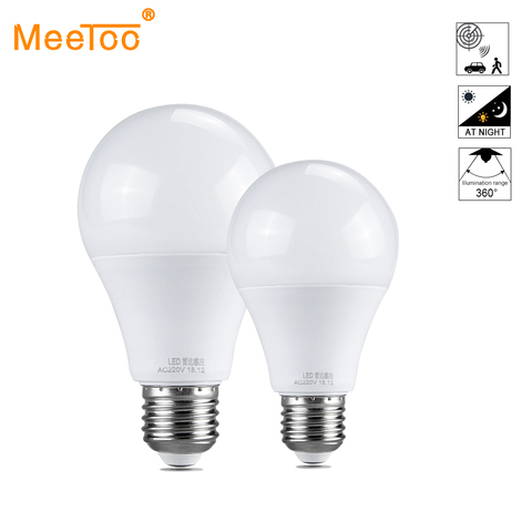 Smart Motion Sensor E27 LED Bulb Lamp 10W 15W 20W 220V Microwave Radar Sensor Lampada Led Bulbs Lights with Motion Sensor Light ► Photo 1/6