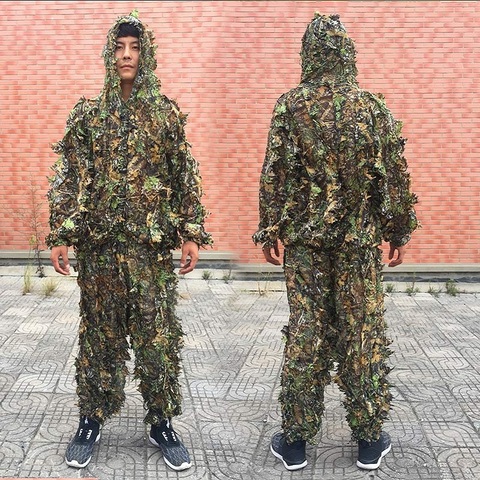 Men Women Kids Outdoor Ghillie Suit Camouflage Clothes Jungle Suit