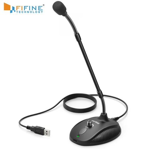 FIFINE Gooseneck Microphone for Teaching Classroom Online Meeting Video Social APP USB suit for PC Laptop Height Adjustable ► Photo 1/6