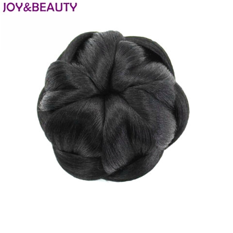 JOY&BEAUTY Petals Model 4inches Synthetic Chignon High Temperature Fiber Braided Clip In Hair Bun Hairpiece 4 Colors ► Photo 1/6