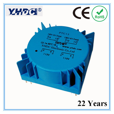 PTC15 For Audio usage 15VA 2*115V 2*18V  toroidal transformer, encapsulated transformer ► Photo 1/1