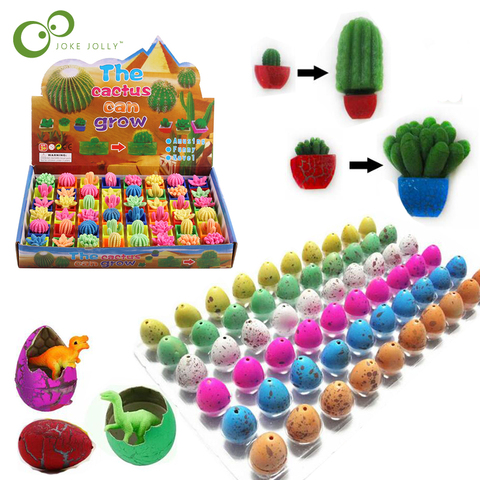 Novelty Gag Toys Magic Plant Flowers Dinosaur Eggs Growing In Water Soaking Expansion Hatching Growing Animal For Kids Gifts WYQ ► Photo 1/6