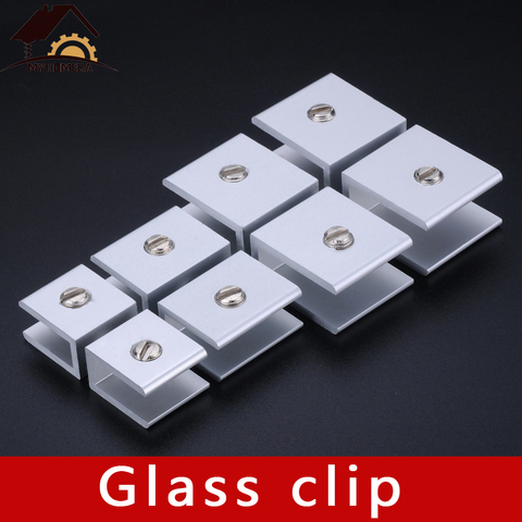 4PCS Myhomera Glass Clamps Shelves Holder Corner Bracket Clamp Aluminum For 6mm 8mm 10mm 12mm 18mm Thick Glass Clips Wholesale ► Photo 1/6