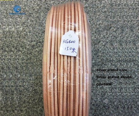 50ohm RG400 silver plated wire High temperature resistant Double shielded RF coaxial cable SFF-50-3-2 high frequency feeder ► Photo 1/1