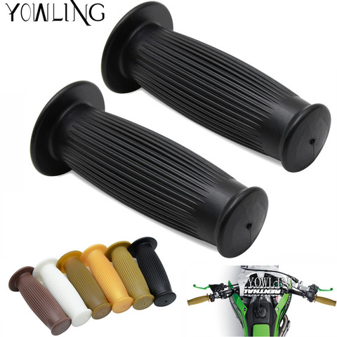 25mm 28mm Vintage Handle Grips Motorcycle Universal Rubber handlebar grips Hand Grip Bar Ends For Universal Motocross Handle Bar ► Photo 1/6