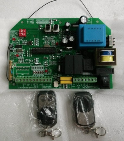 AC sliding gate opener control board with 2pcs remote control,rolling code ► Photo 1/1