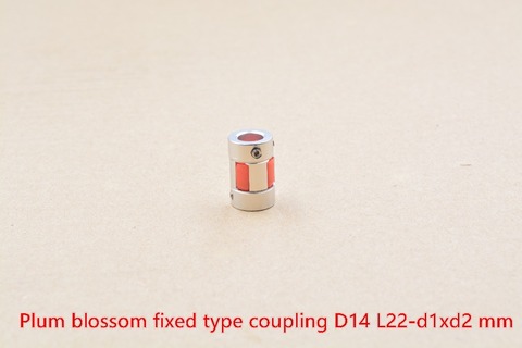 D14 L22 hole minimum 3mm maximum 8mm plum shaped blossom fixed type coupling for axle shaft coupler encoder stepper motor 1pcs ► Photo 1/6