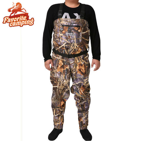 Brand Nylon Waterproof Permeable Breathable Camouflage Fishing Wader for fishing Hunting waterproof Ghillie Suit fishing wader ► Photo 1/6