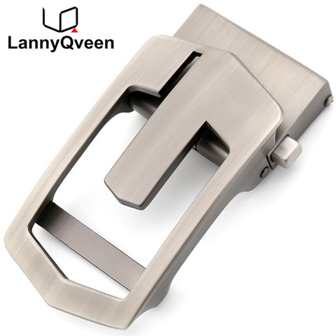 LannyQveen fashion men's belt buckle ratchet automatic belt new accessories factory 2 colors free shipping ► Photo 1/5