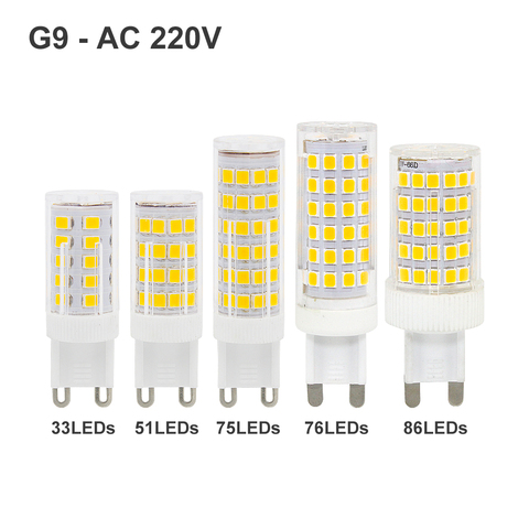 1pcs LED Bulb G9 3W 4W 5W 8W 10W AC 220V bombillas Spotlight SMD 2835 Light Replace 30W 40W 50W 60W Halogen Lamp for Chandelier ► Photo 1/6