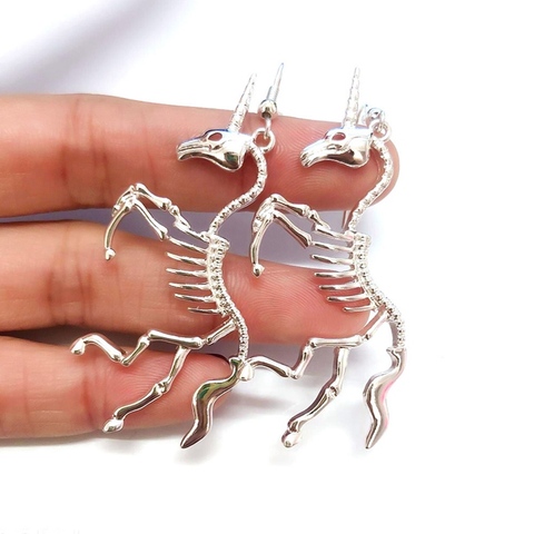 2022 New Unicorn Earrings Unicorn Skeleton Drop Earrings  Fashion Jewelry Wholesale ► Photo 1/5
